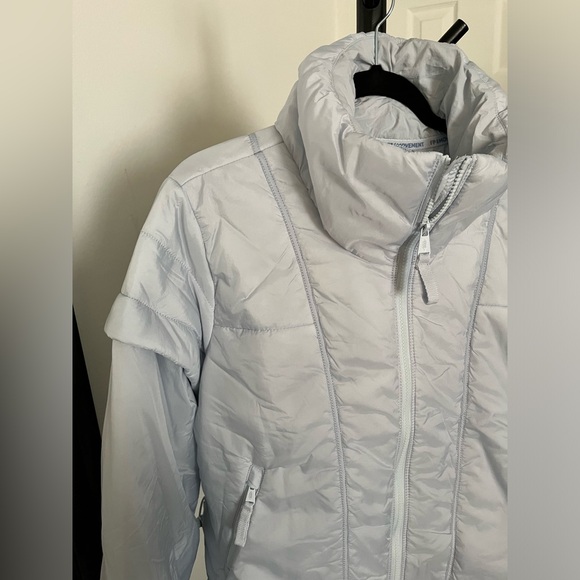 NWT FREE PEOPLE MOVEMENT Penelope Packable Puffer Jacket | Ice Grey MSRP $198 - Picture 8 of 12